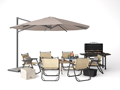 Modern outdoor tables and chairs 3d model