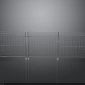 Metal Mesh Room Divider With Multiple Panels Metal Frame And Wheels