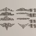 European-style Carved Gypsum Component Corner Carved 3d model