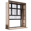Modern Wooden Frame Casement Window With Clear Glass Panels And Multiple Design Styles