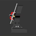 Mobile Phone Stand With Red Accent For Video Viewing Sturdy Support Design 3d model