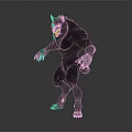 Menacing Werewolf Creature 3D Model With Muscular Build Sharp Claws And Fangs 3d model