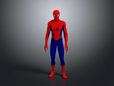 Spider Man Character In Classic Red And Blue Suit With Spider Logo 3d model