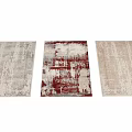 Square Rugs With Abstract Beige Red And Gray Patterns For Home Decor 3d model
