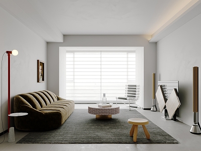 modern living room 3d model