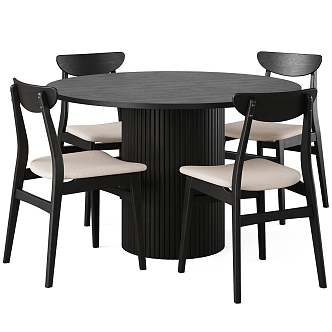 Modern Dining Table and Chair 3d model