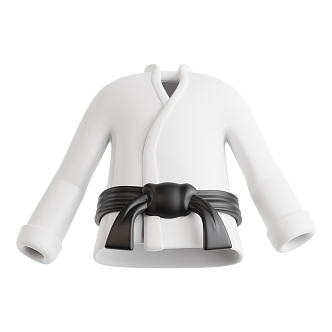 Judo clothing cartoon judo clothing 3d model