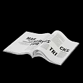 Modern Designed Books Magazines With Open Stacked Cover Pages And Inner Image Layouts
