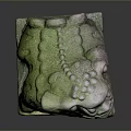 Traditional Stone Lion Sculpture With Intricate Carved Details And Square Base