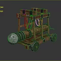 Siege Weapon Siege Vehicle Siege Tower Mobile Tower Mobile Tower Siege Tower Weapon Ancient Weapon 3d model