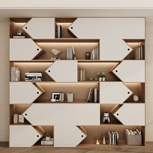 Modern Decorative Cabinet Bookcase 3d model