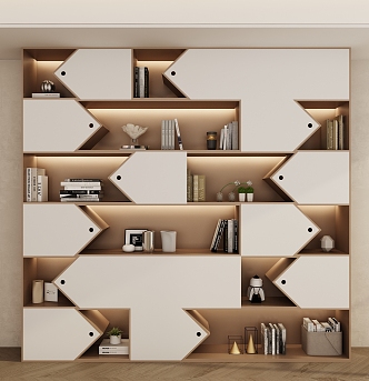 Modern Decorative Cabinet Bookcase 3d model