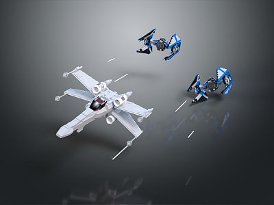 Star Wars Sci-Fighter Titanium Fighter XWing 3d model