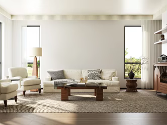 Middle Style Living Room 3d model