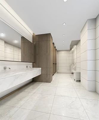 Modern Toilet Simple Public Toilet 3d model
