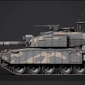 Main Battle Tank Military Weapon System With Camouflage Turret Gun Barrel And Tracked Design