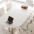 Modern conference table and chair combination 3d model