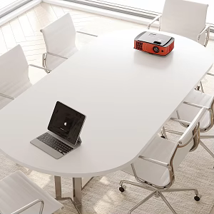 Modern conference table and chair combination 3d model
