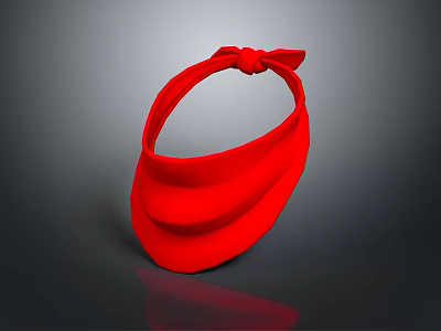 Stylish Red Hair Accessory Headband With Knot Design And Soft Fabric 3d model