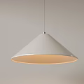 Modern White Conical Pendant Light With Soft Warm Glow And Sleek Design
