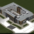 School Building Exterior Featuring Multi Story Design Open Balconies Large Windows And Paved Plaza
