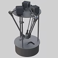 Pick-up and place robot freedom motion robot production line equipment line 3d model
