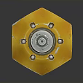 Industrial Hexagonal Head Screw With Orange Top And Metal Threaded Shank