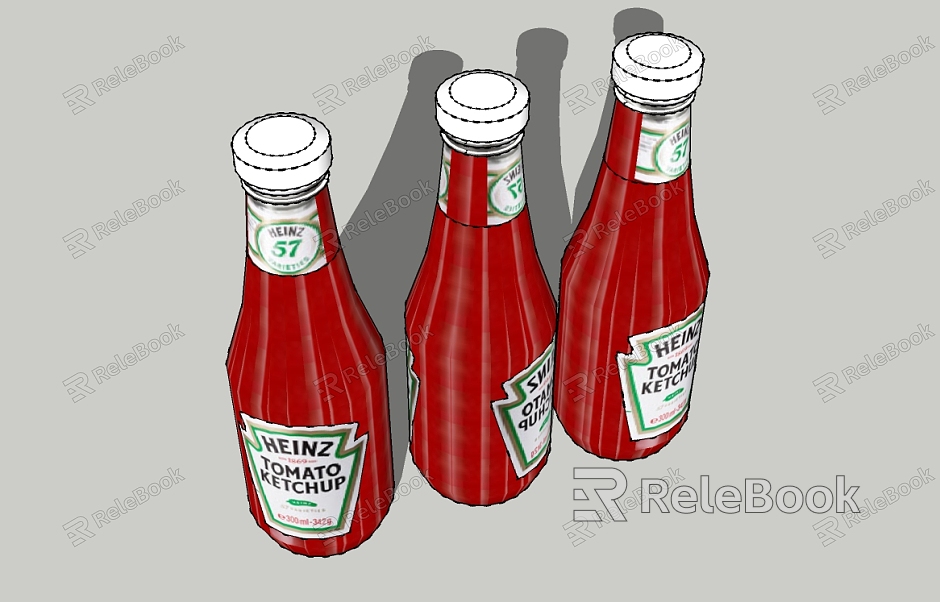 Modern seasoning bottle ketchup model