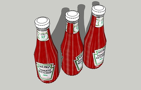 Modern seasoning bottle ketchup 3d model