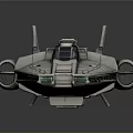 Futuristic Aerodynamic Spaceship Design With Cockpit Wings And Engines 3D Render