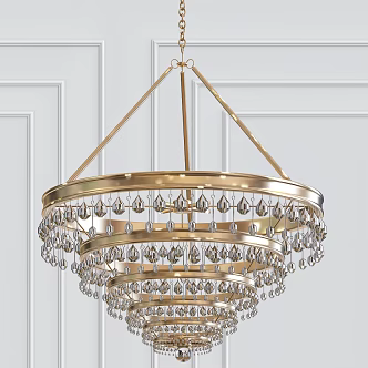 Modern crystal chandelier 3d model
