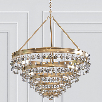 Modern crystal chandelier 3d model