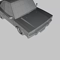 Orange Compact Car With Bright Headlights And Stylish Wheels In 3D Design