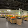 Aerial View Plan of Supermarket Layout With Shelves and Product Displays