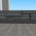 Modern Sales Office Architecture Exhibition Hall Architecture Library Architecture 3d model
