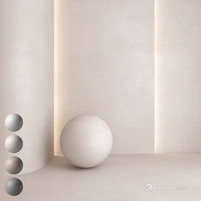 Modern Minimalist White Architectural Components Design With Cylindrical Structure And Spherical Forms On Light Panel Background 3d model