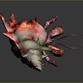 Vibrant Red And Green Exotic Lobster With Colorful Shell And Detailed Claws
