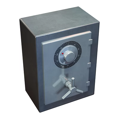 Sturdy Metal Home Safe With Combination Dial Lock And Secure Handle 3d model
