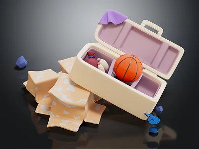 Modern Box Cartoon Box 3d model
