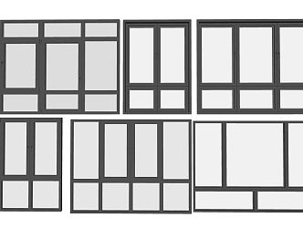 Modern casement window 3d model