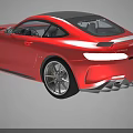 Red Mercedes Sports Car With Sleek Exterior Design Led Headlights And Alloy Wheels