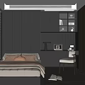 Modern Tatami Bedroom Interior Design With Built in Storage Work Desk And Wardrobe