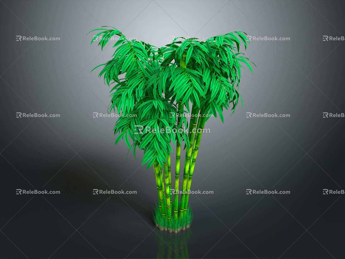 Modern Bamboo Yellow Groove Bamboo Yellow Bamboo Green Bamboo 3d model