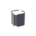 Modern Textured Dark Blue Side Table With Contrasting Light Top For Contemporary Home Living Spaces