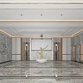 Modern Hall Panoramic View 3d model