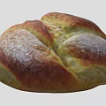 Freshly Baked Artisan Bread Loaf With Golden Crust And Soft Interior