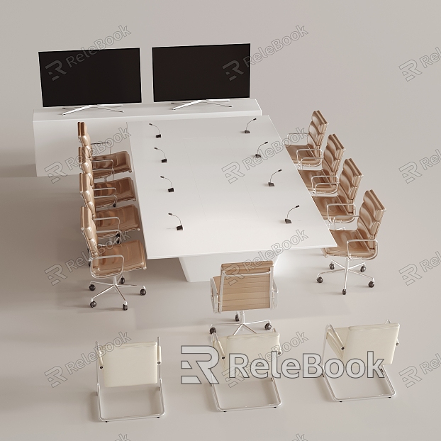 Modern Conference Table and Chair Combination Office Chair Conference Table Conference Television model