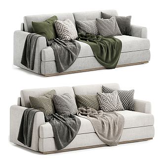 Modern double sofa 3d model