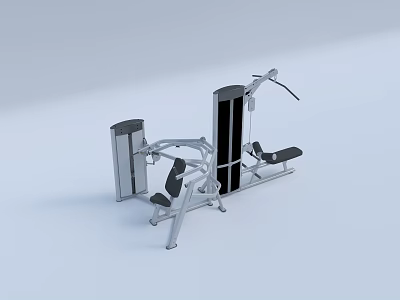 Home Gym Multifunctional Sports Equipment With Weight Tower Pull Rope And Metal Frame 3d model