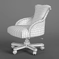 Elegant Patterned Leisure Chairs In Gray And Purple With Armrests And Casters